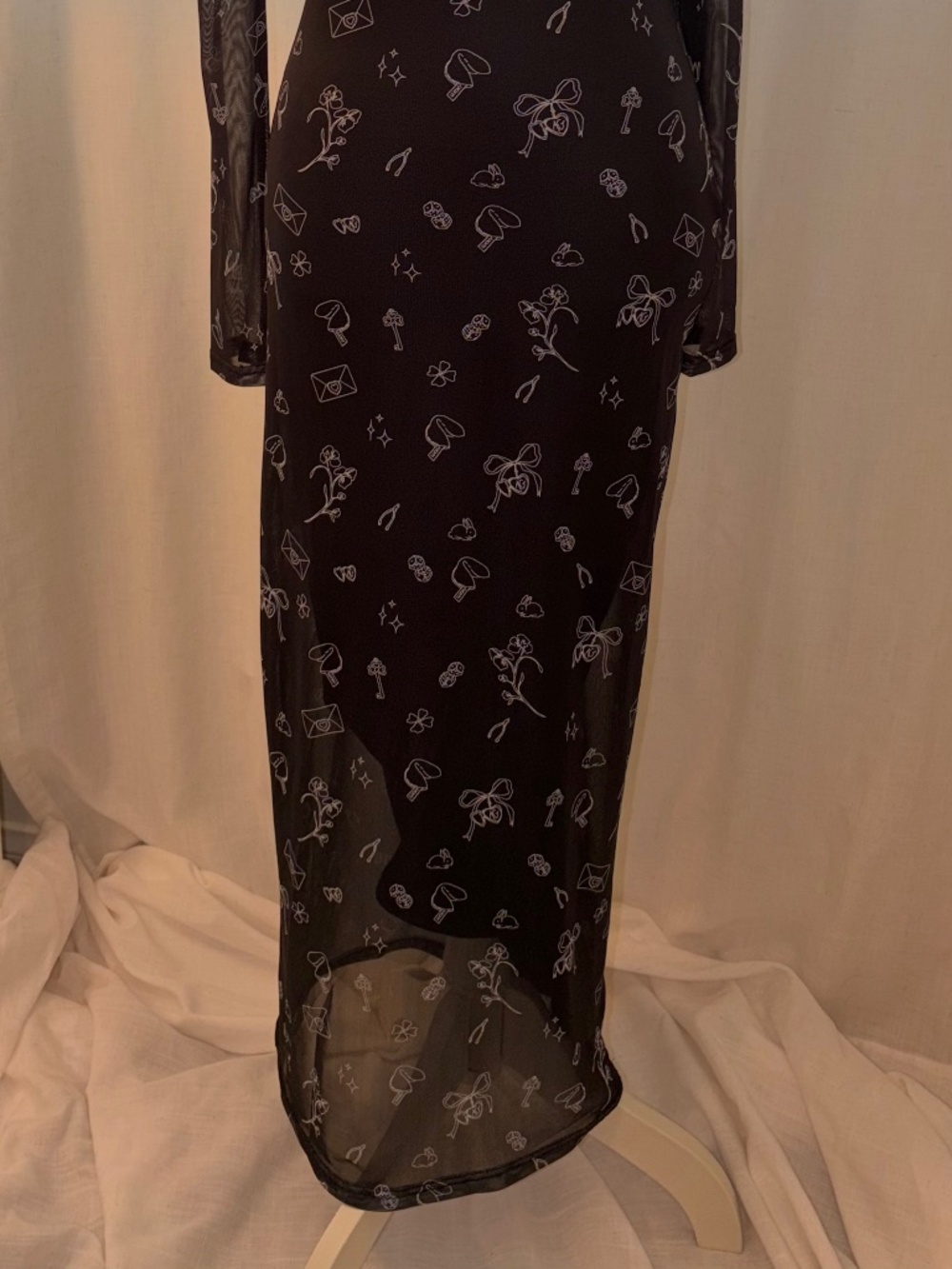 Another Girl mesh lined maxi